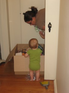 Helping Mommy unpack
