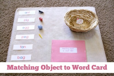 Montessori Pink Series: Matching Object to Word Card