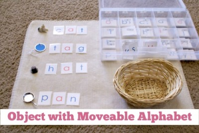 Montessori Pink Series: Object with Moveable Alphabet