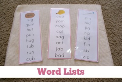 Pink Series Word Lists