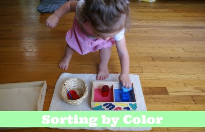 Montessori Sensorial Activities for Toddlers - Sorting by Color