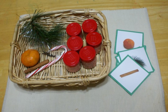 Montessori Christmas Activities for 3 - 6 Year Olds - Christmas Smelling Bottles & Matching Object to Smell