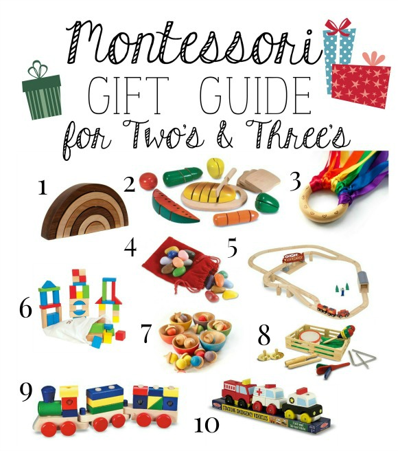 Montessori Christmas Gift Guide for Two & Three Year Old's