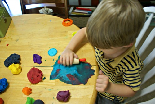 The Color Wheel with Play Dough