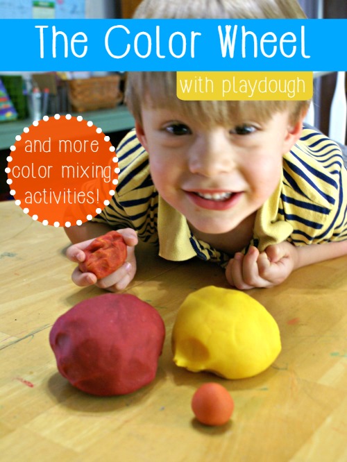 The Color Wheel with Play Dough & more color mixing activities!