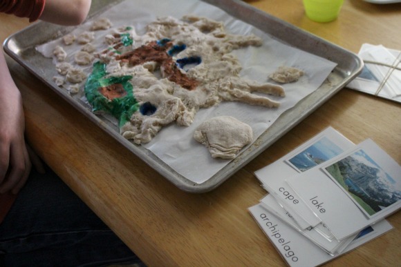 Basic Land & Water Forms from Salt Dough